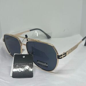 Manhattan Collection Aviator Sunglasses – Maximum UV Protection – Designer Metal